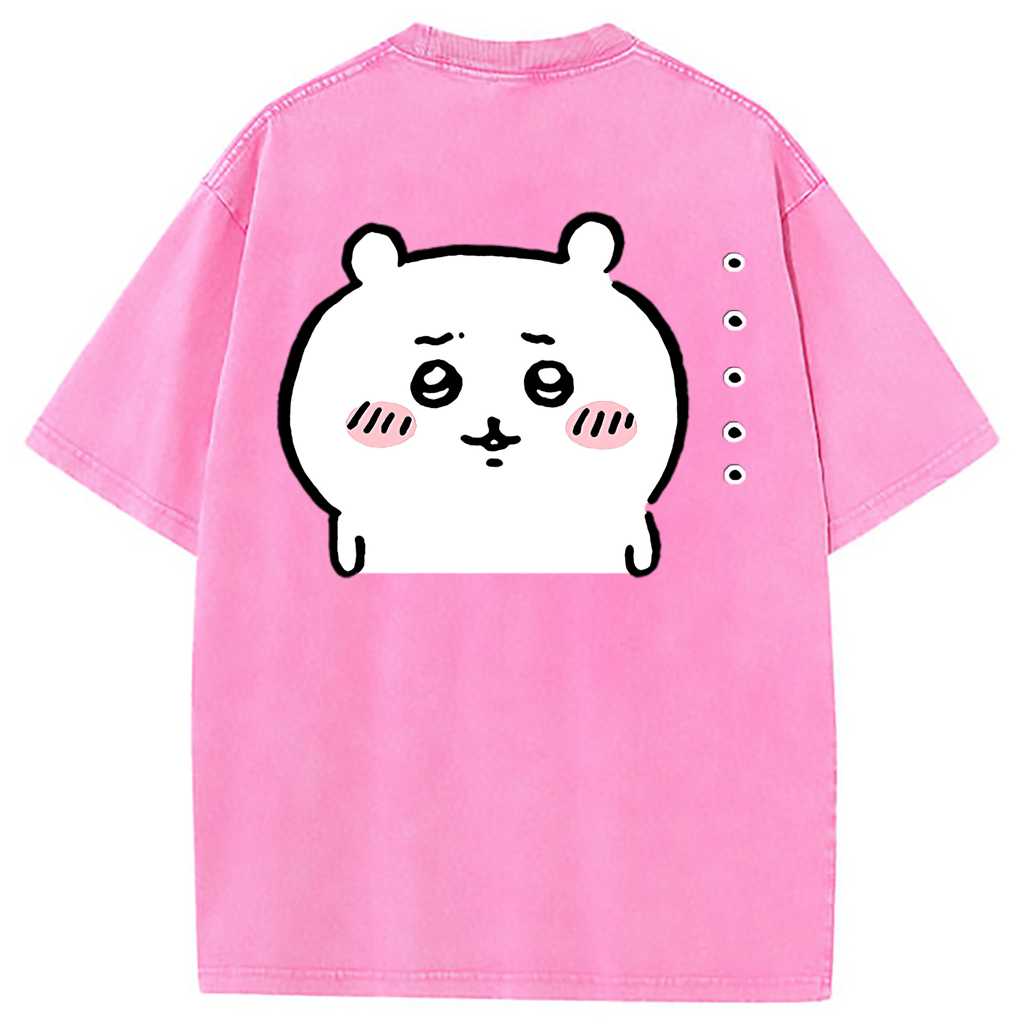 （画像用） ちいかわ ちいかわ Chii-kawa chiikawa 綿100% ヴィンテージ風 半袖Tシャツ（背面プリント）